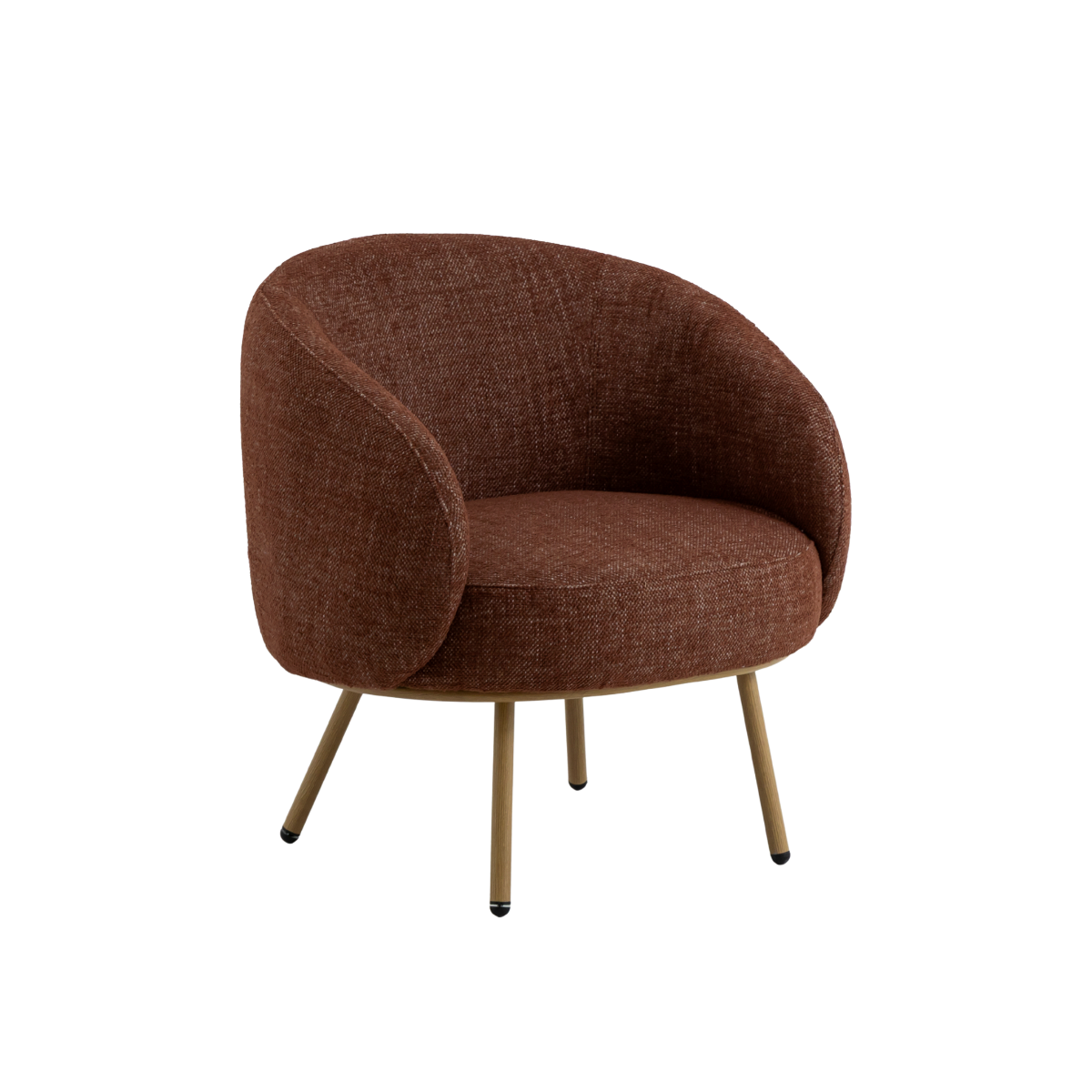 Fauteuil en tissu rouge confort Kanoa