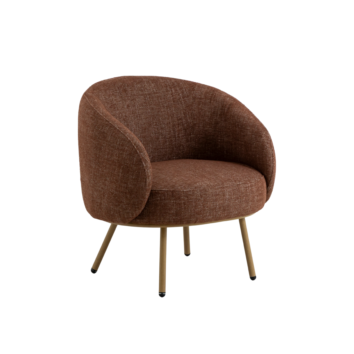 Fauteuil en tissu rouge confort Kanoa