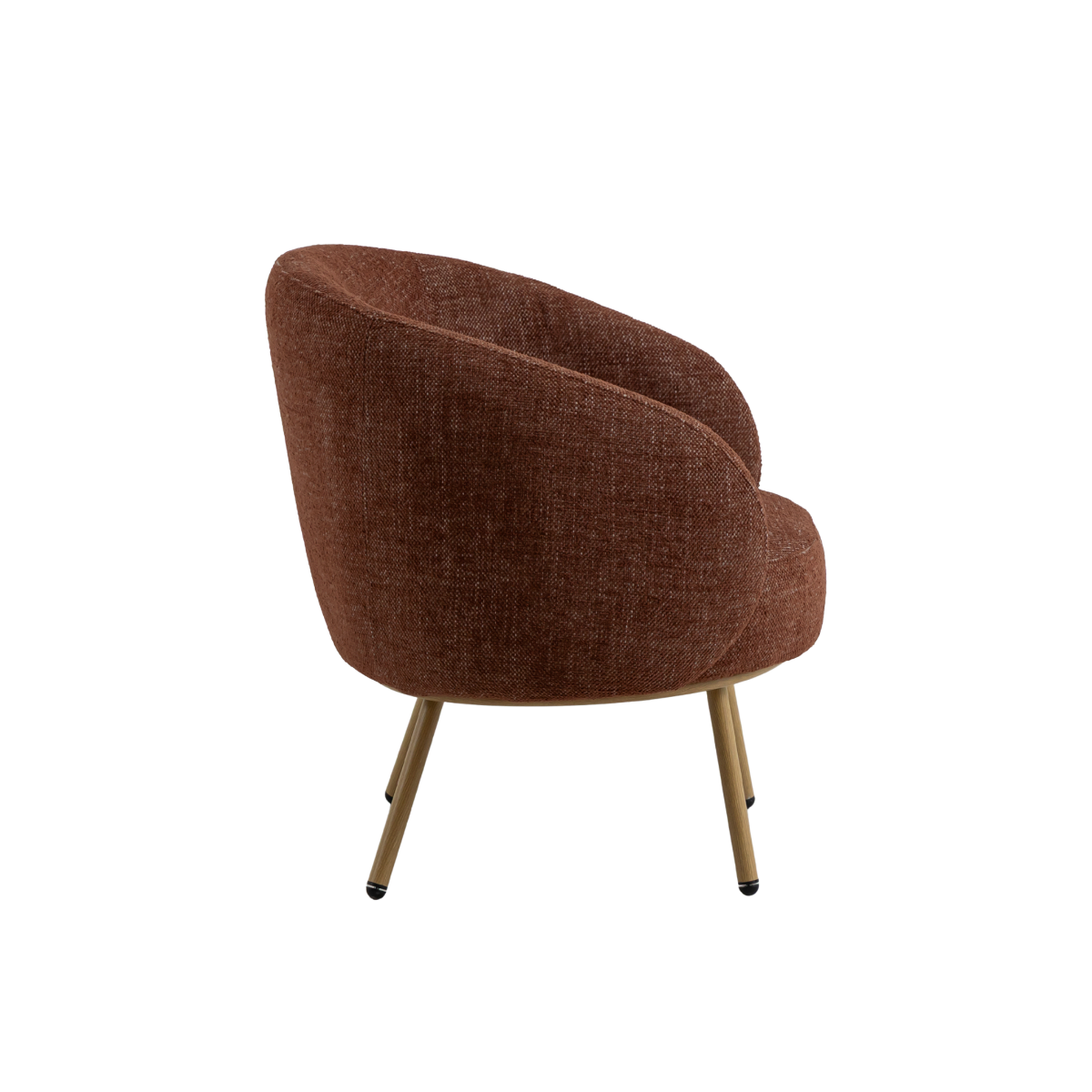 Fauteuil en tissu rouge confort Kanoa