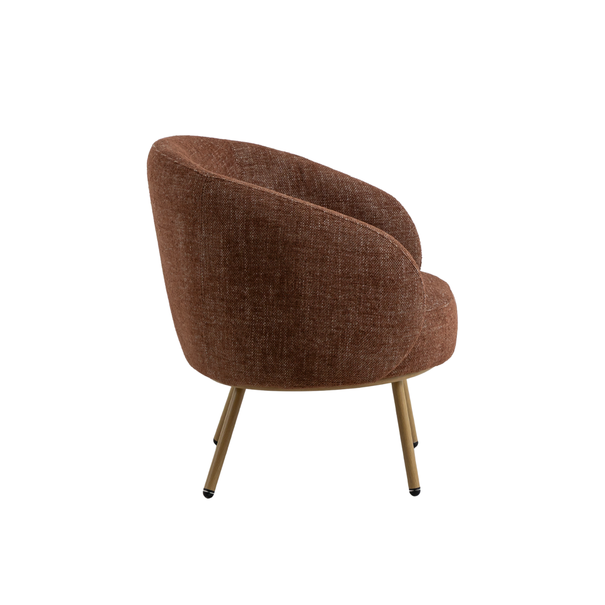 Fauteuil en tissu rouge confort Kanoa