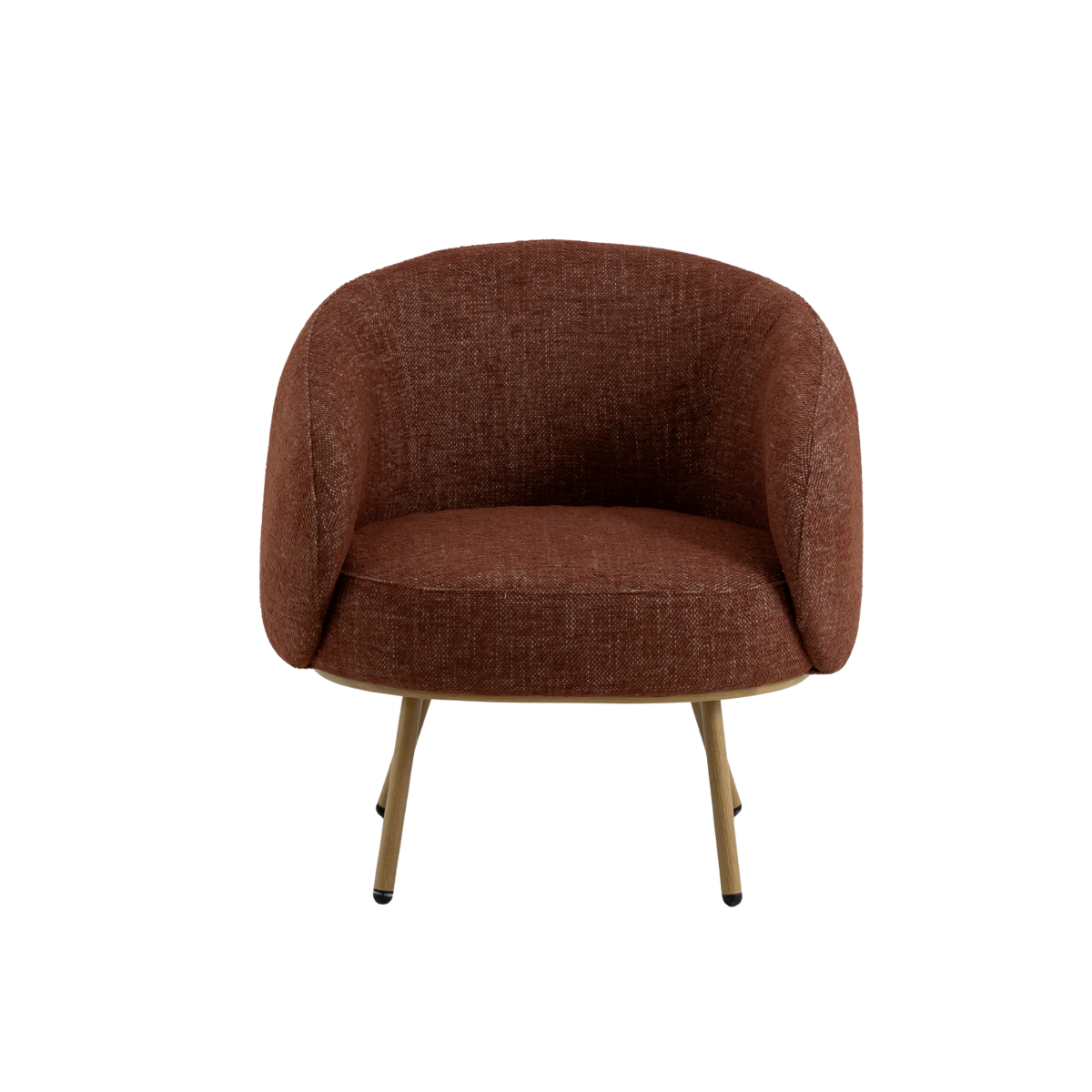 Fauteuil en tissu rouge confort Kanoa