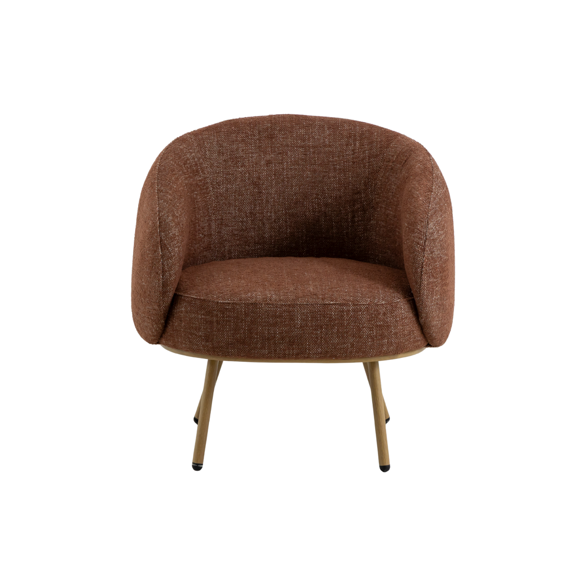 Fauteuil en tissu rouge confort Kanoa