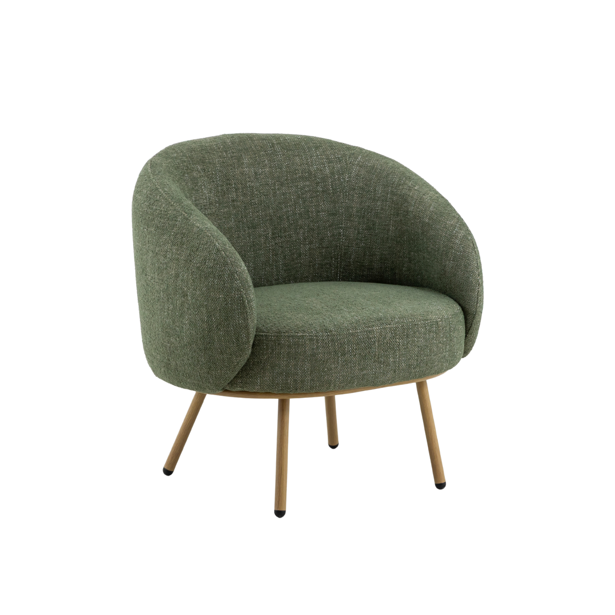 Fauteuil en tissu vert confort Kanoa