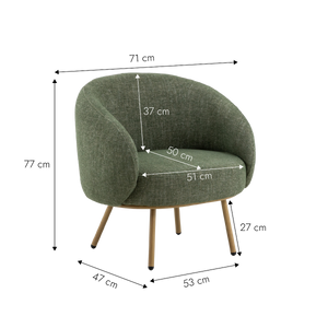 Fauteuil en tissu confort Orenzo