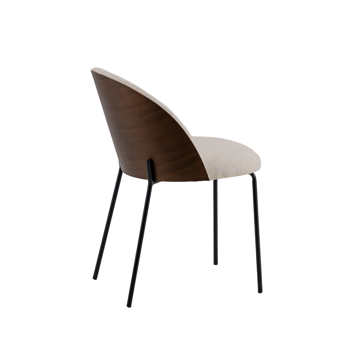 Chaise en tissu écru et métal Kanoa (lot de 2)