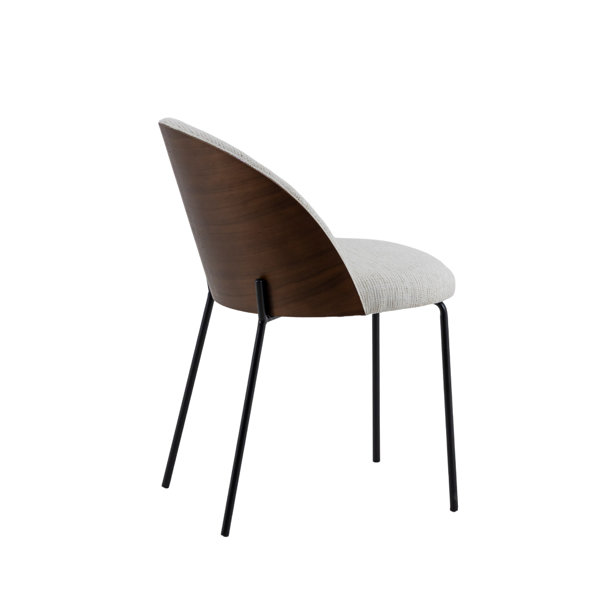 Chaise en tissu écru et métal Kanoa (lot de 2)