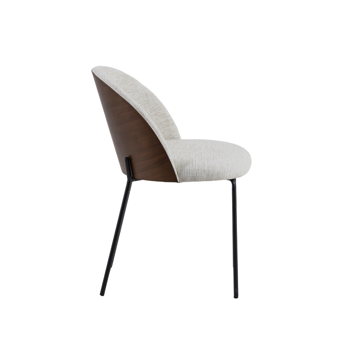 Chaise en tissu écru et métal Kanoa (lot de 2)