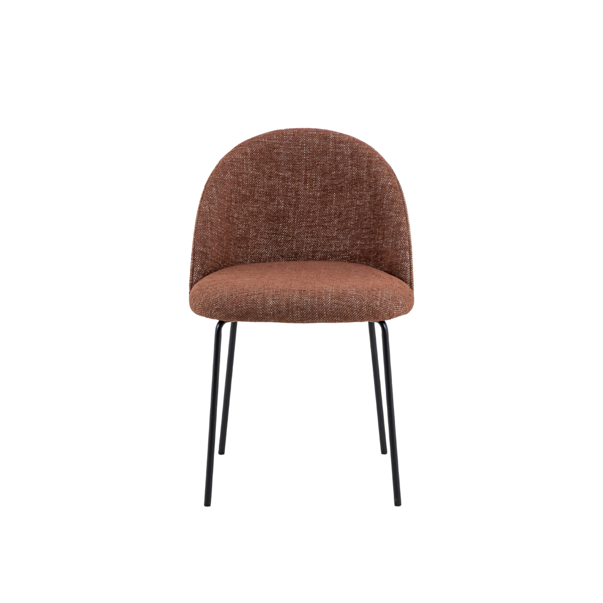 Chaise en tissu rouge brique et bois clair Kanoa (lot de 2)