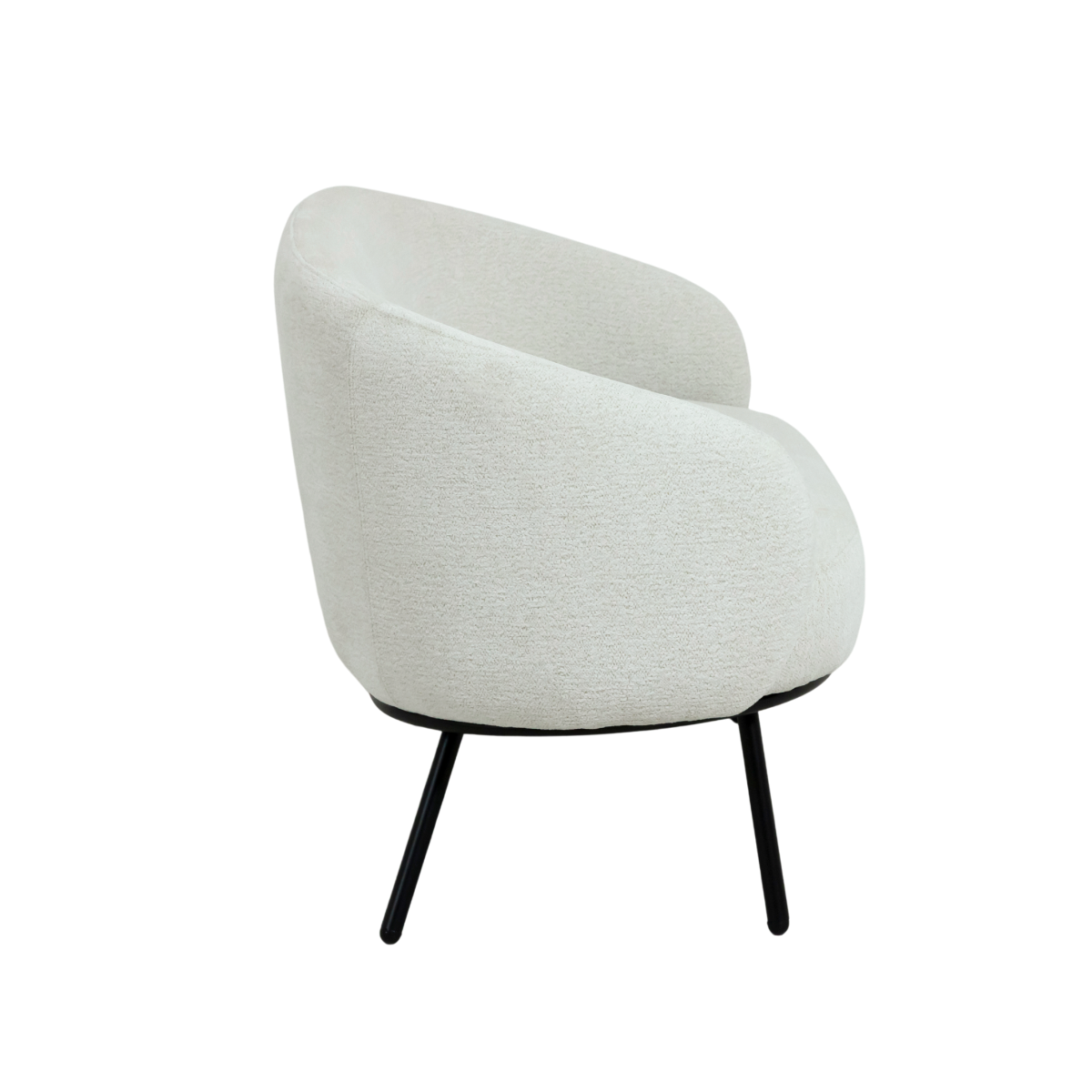 Canapé en tissu bouclette écru Filipa