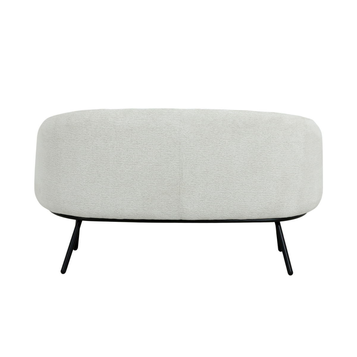 Canapé en tissu bouclette écru Filipa