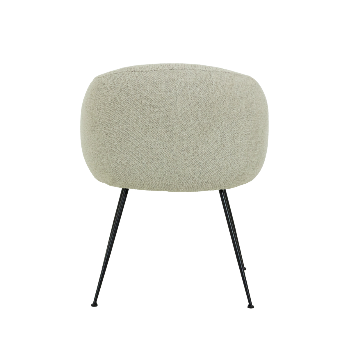 Fauteuil en tissu gris et pieds en métal Cléa