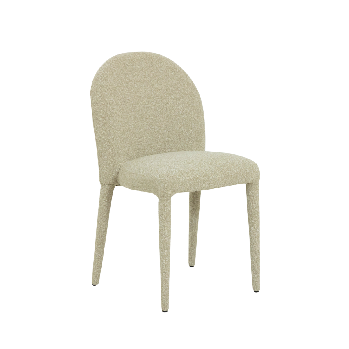 Chaise en tissu intégral écru Cléa (lot de 2)