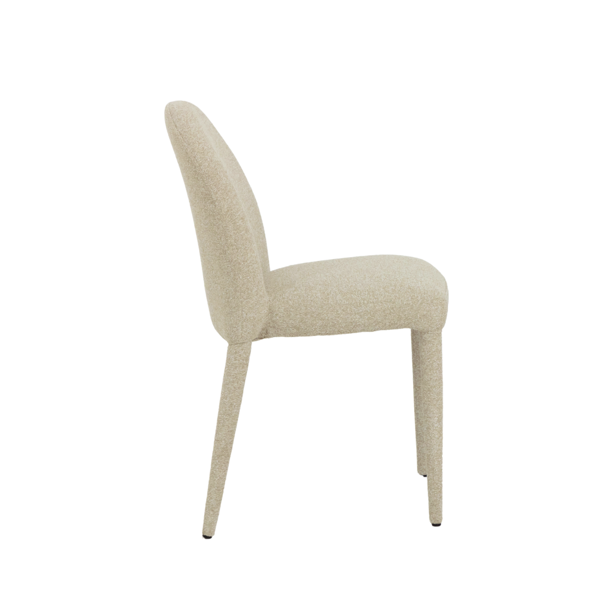 Chaise intégralement en tissu écru Doris (lot de 2)