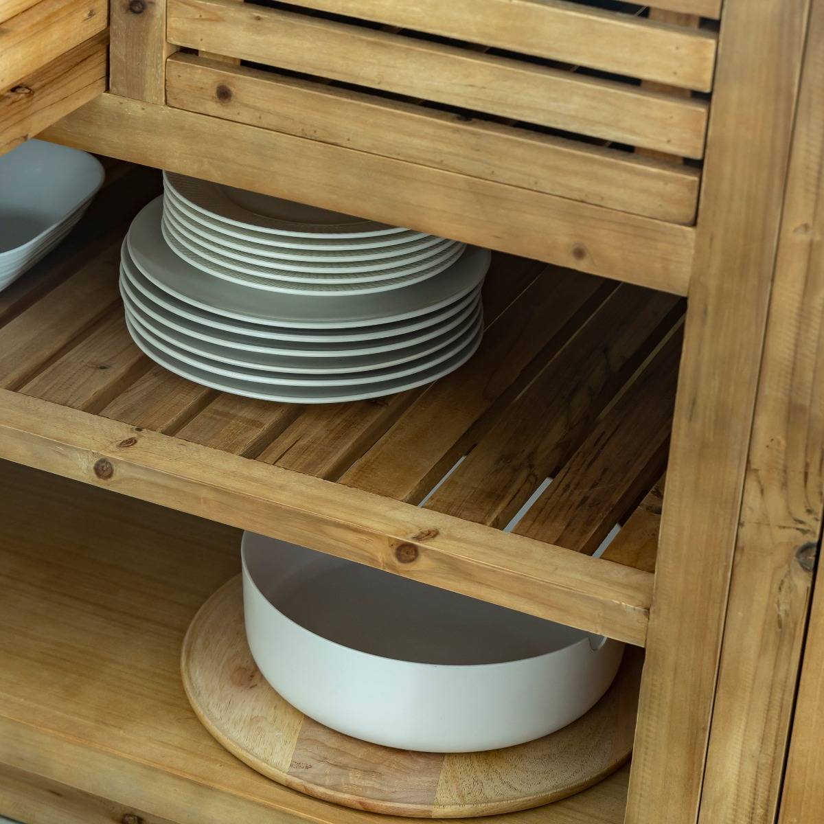 Meuble bas de cuisine 2 tiroirs + 1 étagère Epure