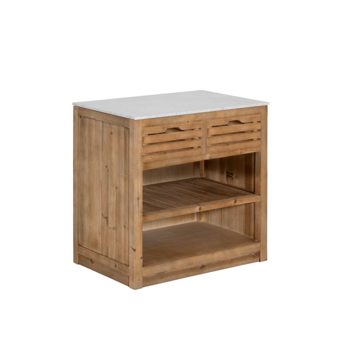 Meuble bas de cuisine 2 tiroirs + 1 étagère Epure