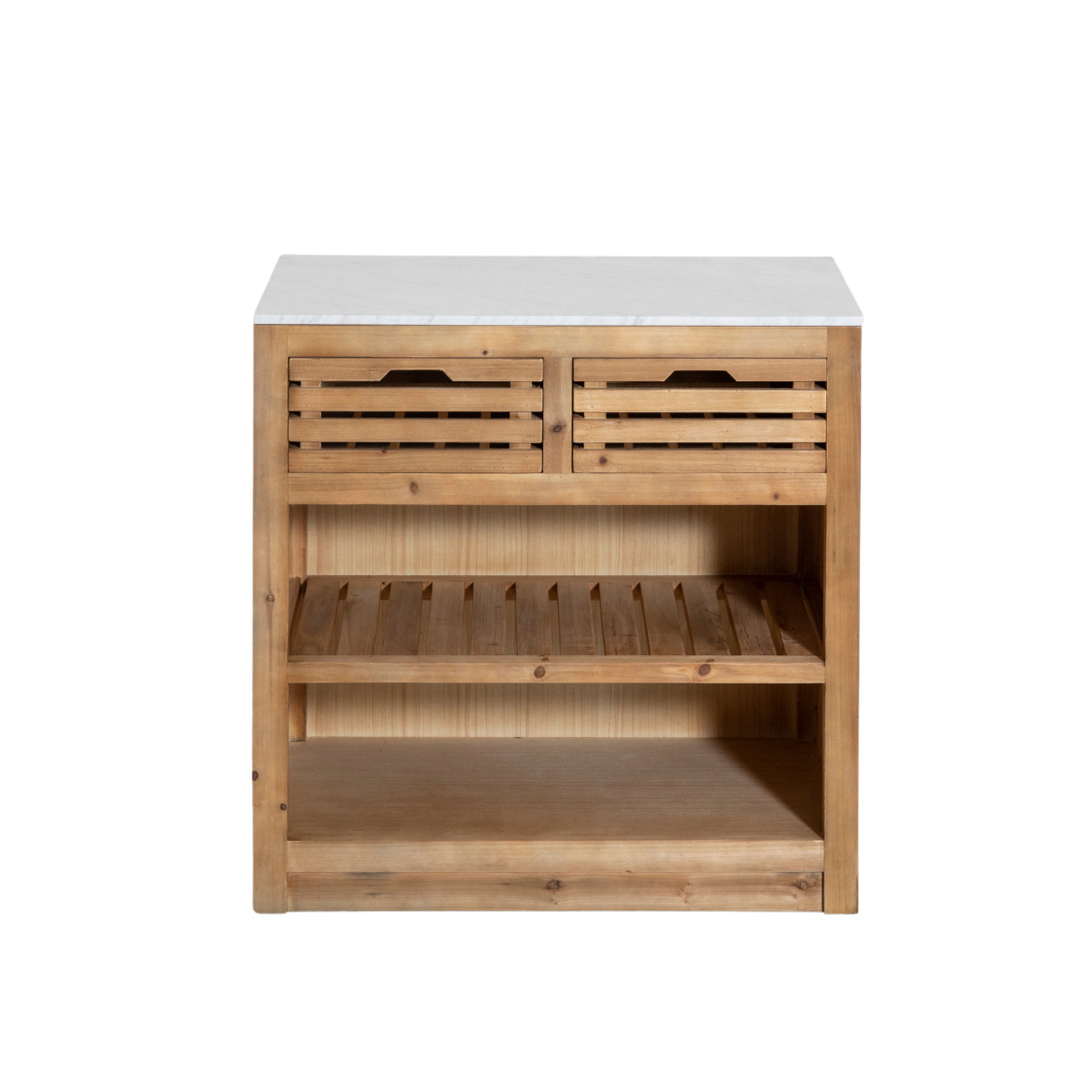 Meuble bas de cuisine 2 tiroirs + 1 étagère Epure