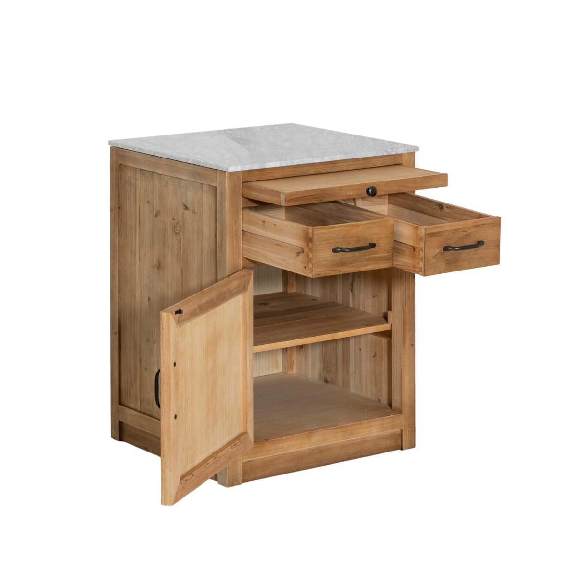 Meuble bas de cuisine 2 tiroirs, 1 porte Epure