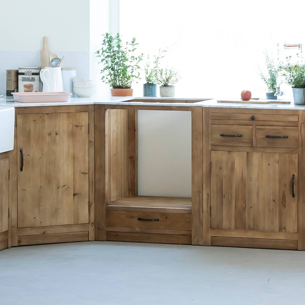Meuble bas de cuisine pour four et plaques de cuisson Epure