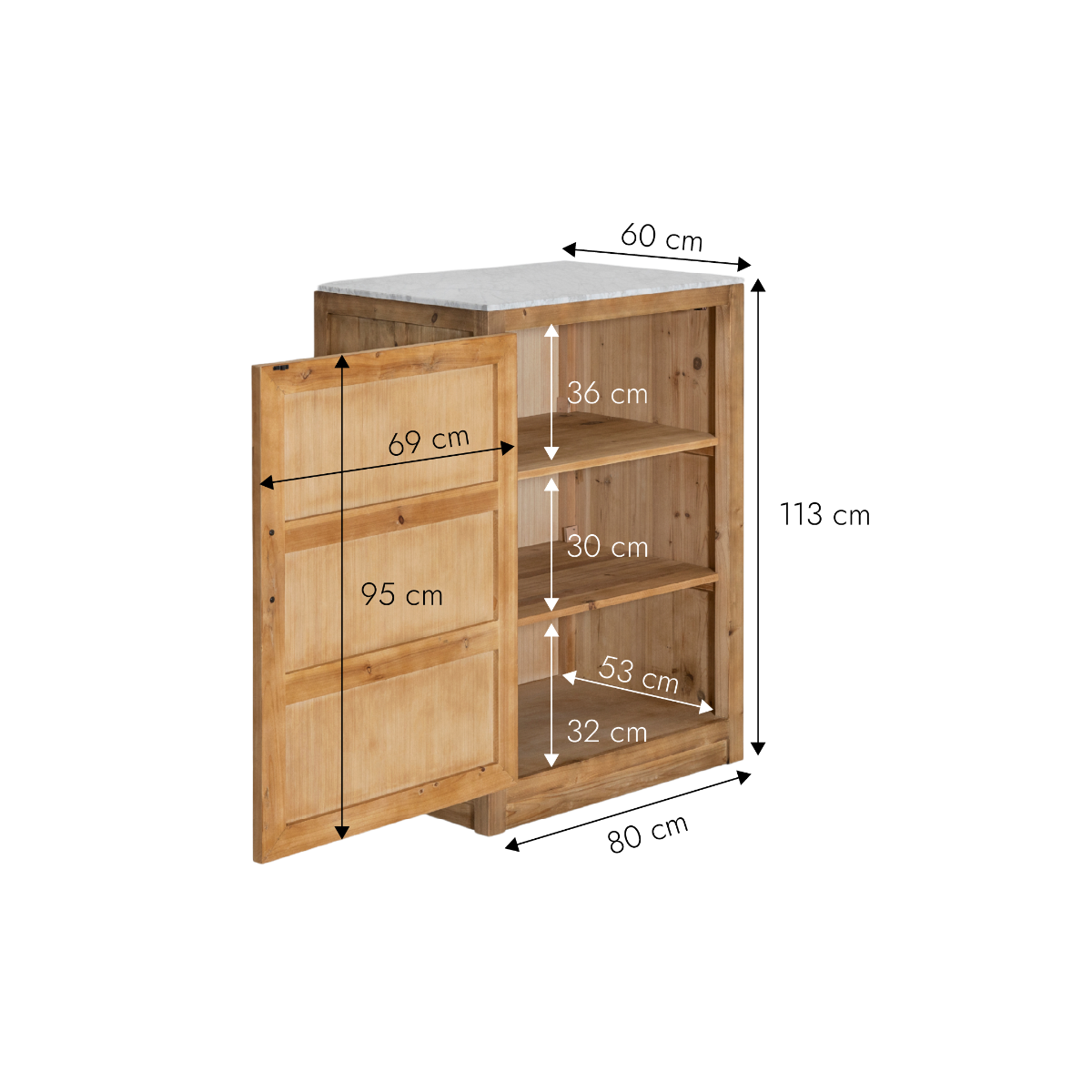 Meuble bas de cuisine style buffet haut Epure