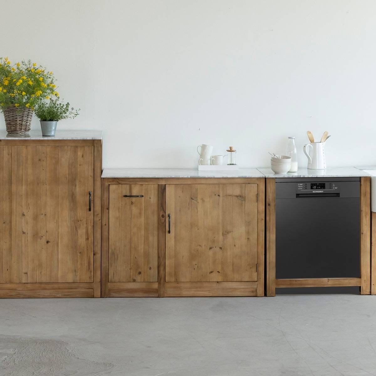 Meuble bas de cuisine avec tiroir coulissant Epure