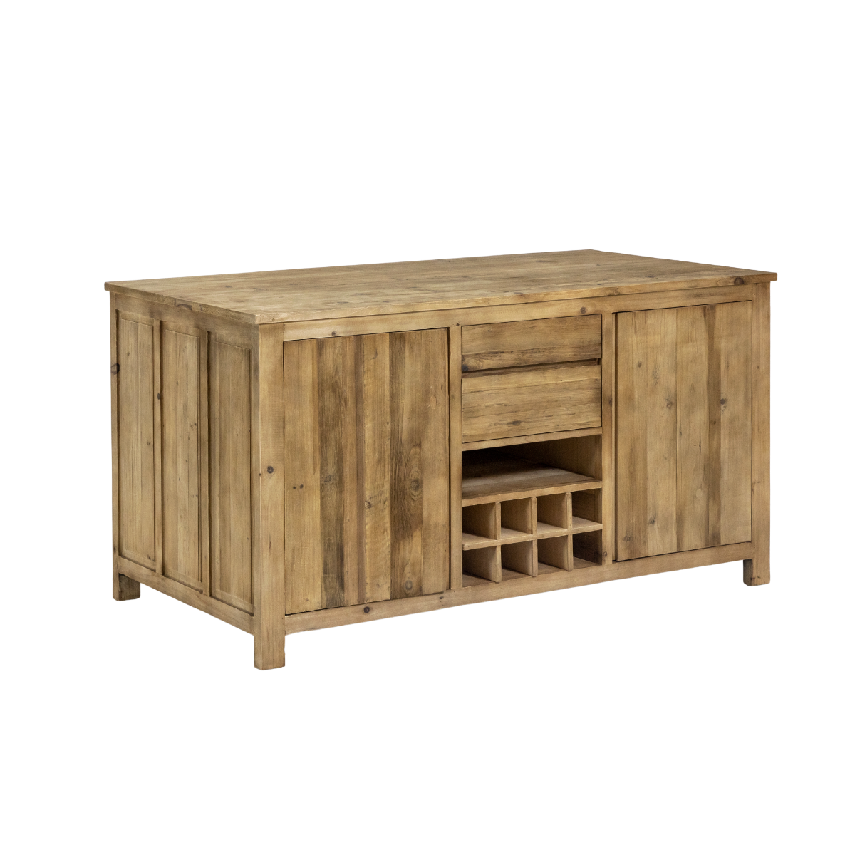 Ilot central en bois recyclé Garance