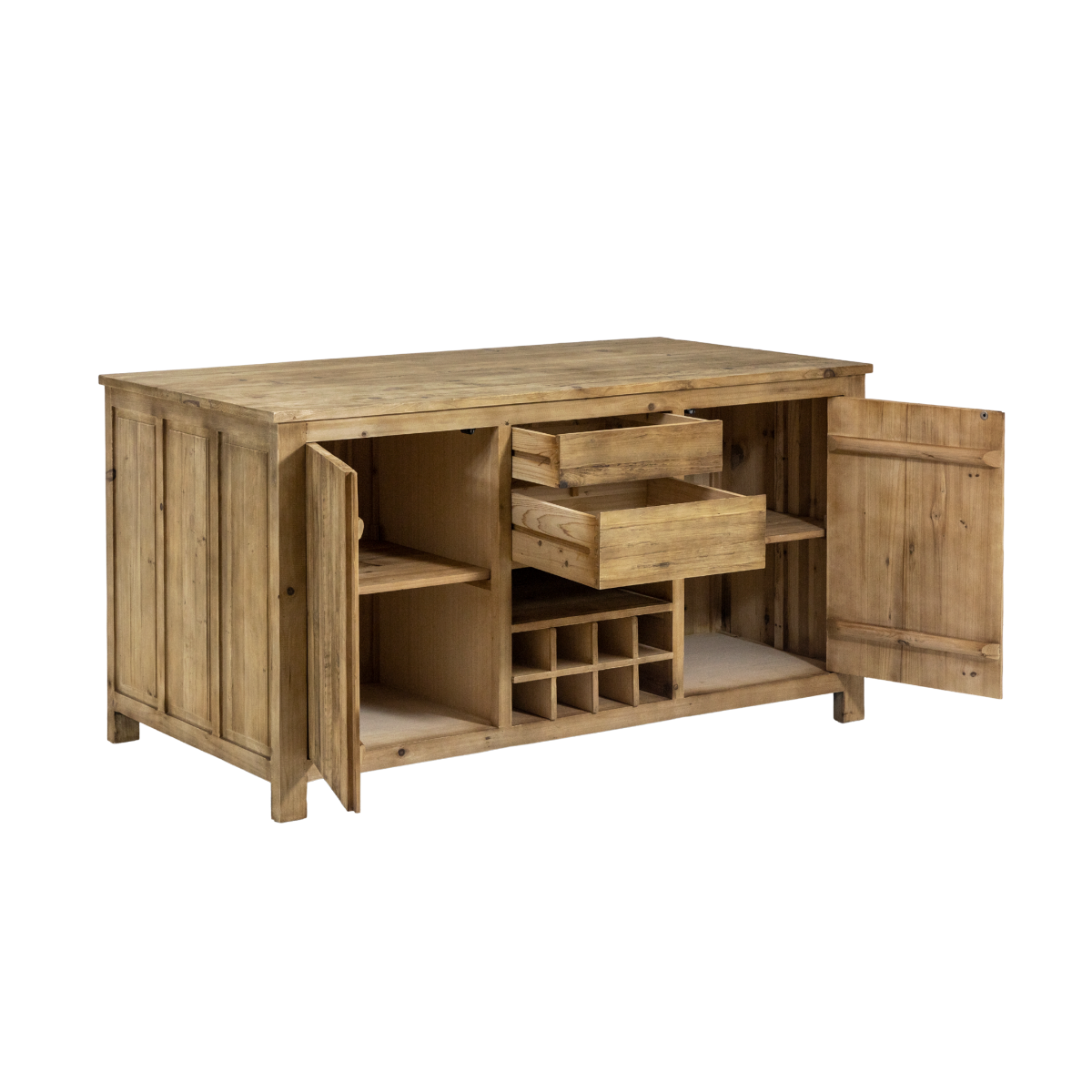 Ilot central en bois recyclé Garance