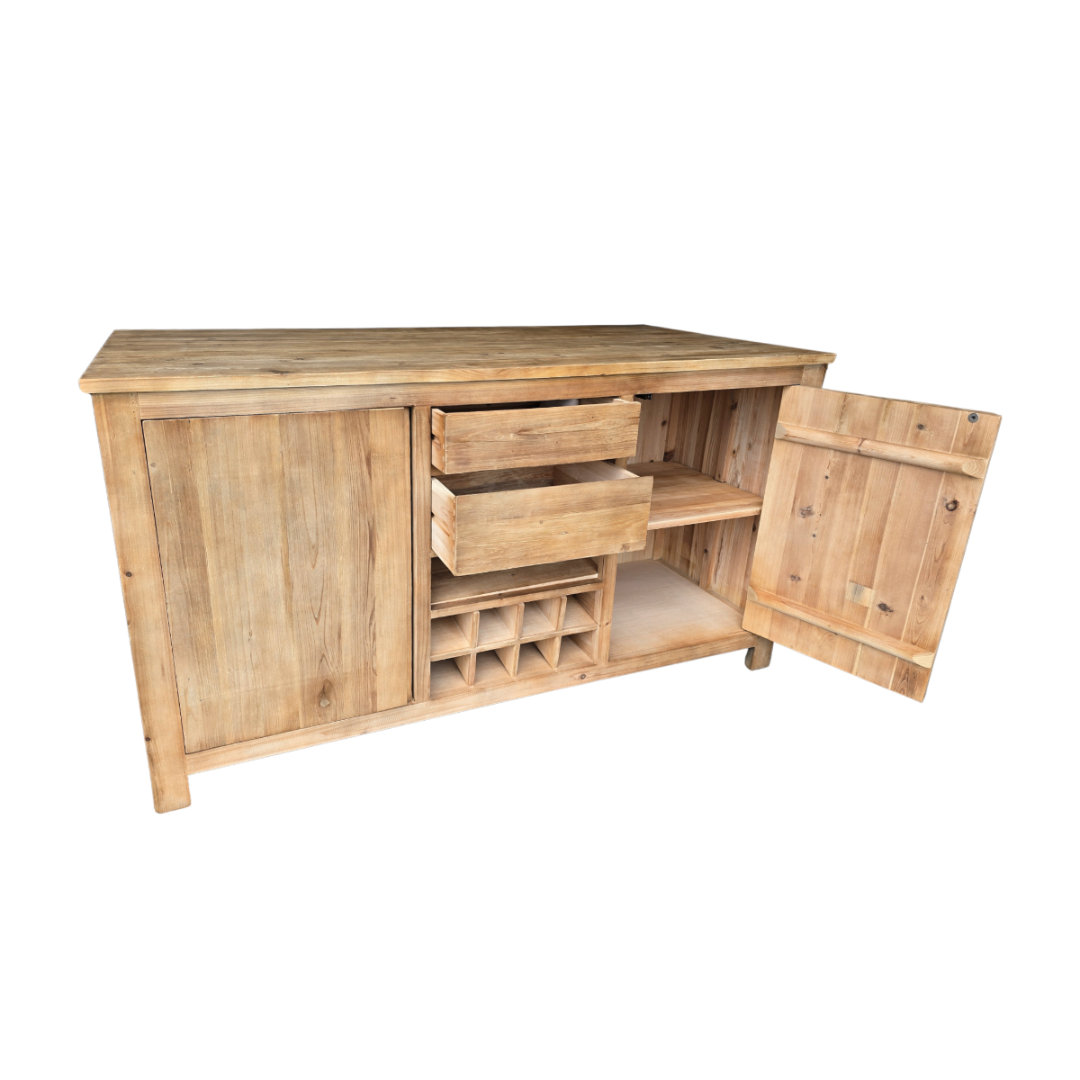 Ilot central en bois recyclé Garance