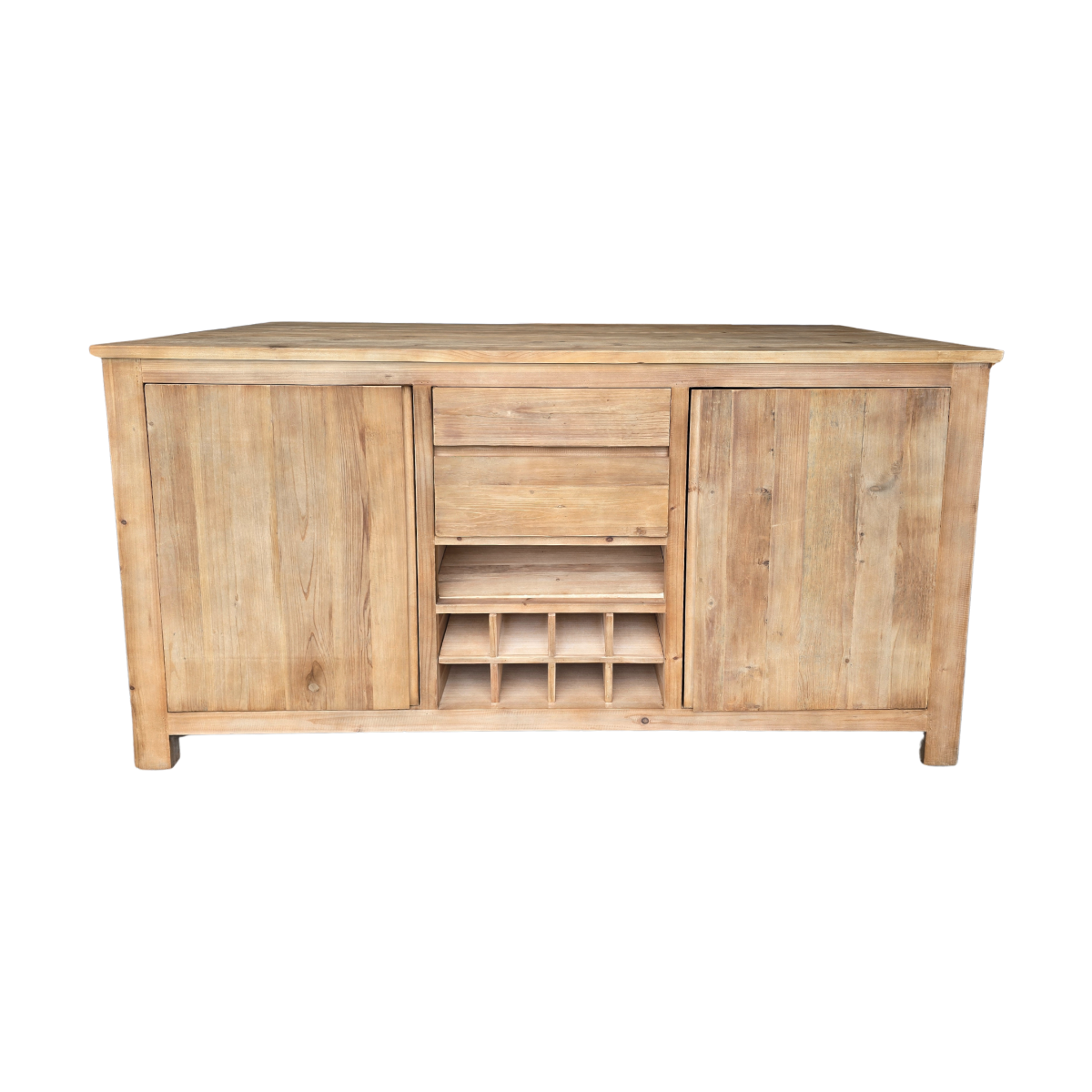 Ilot central en bois recyclé Garance
