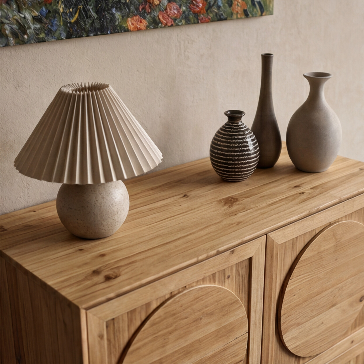 Buffet haut en bois recyclé Sigrid