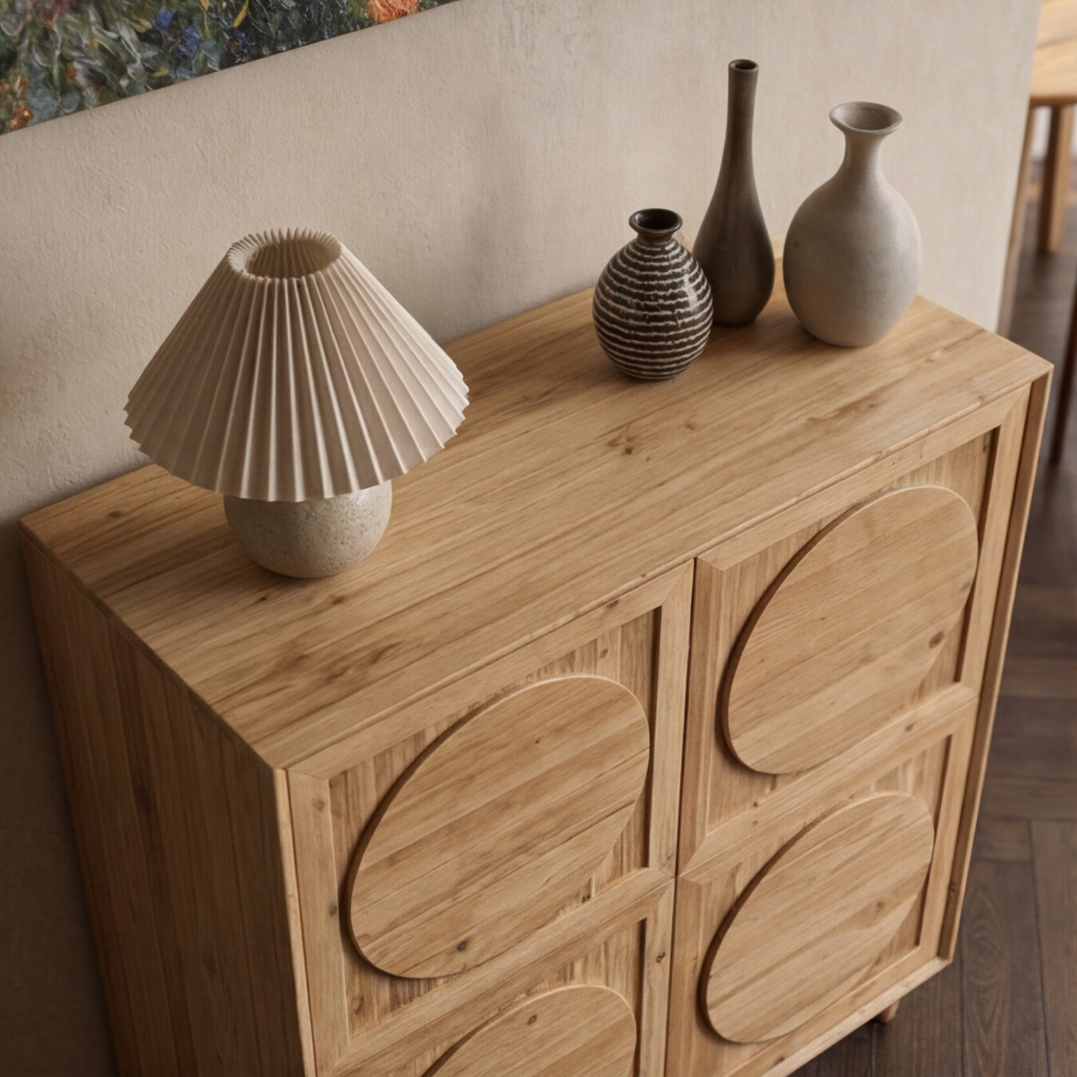Buffet haut en bois recyclé Sigrid
