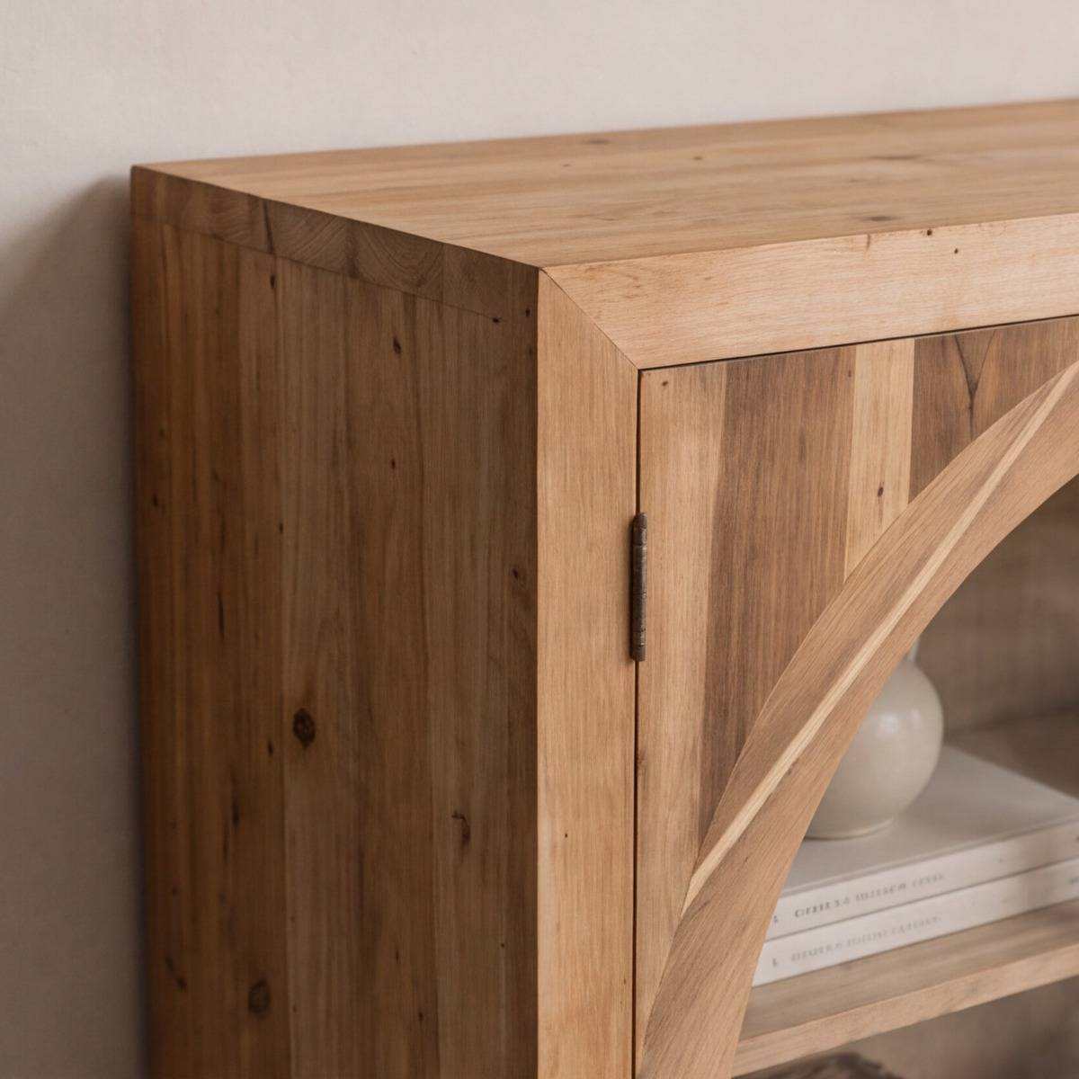 Buffet vitré en bois recyclé Sigrid