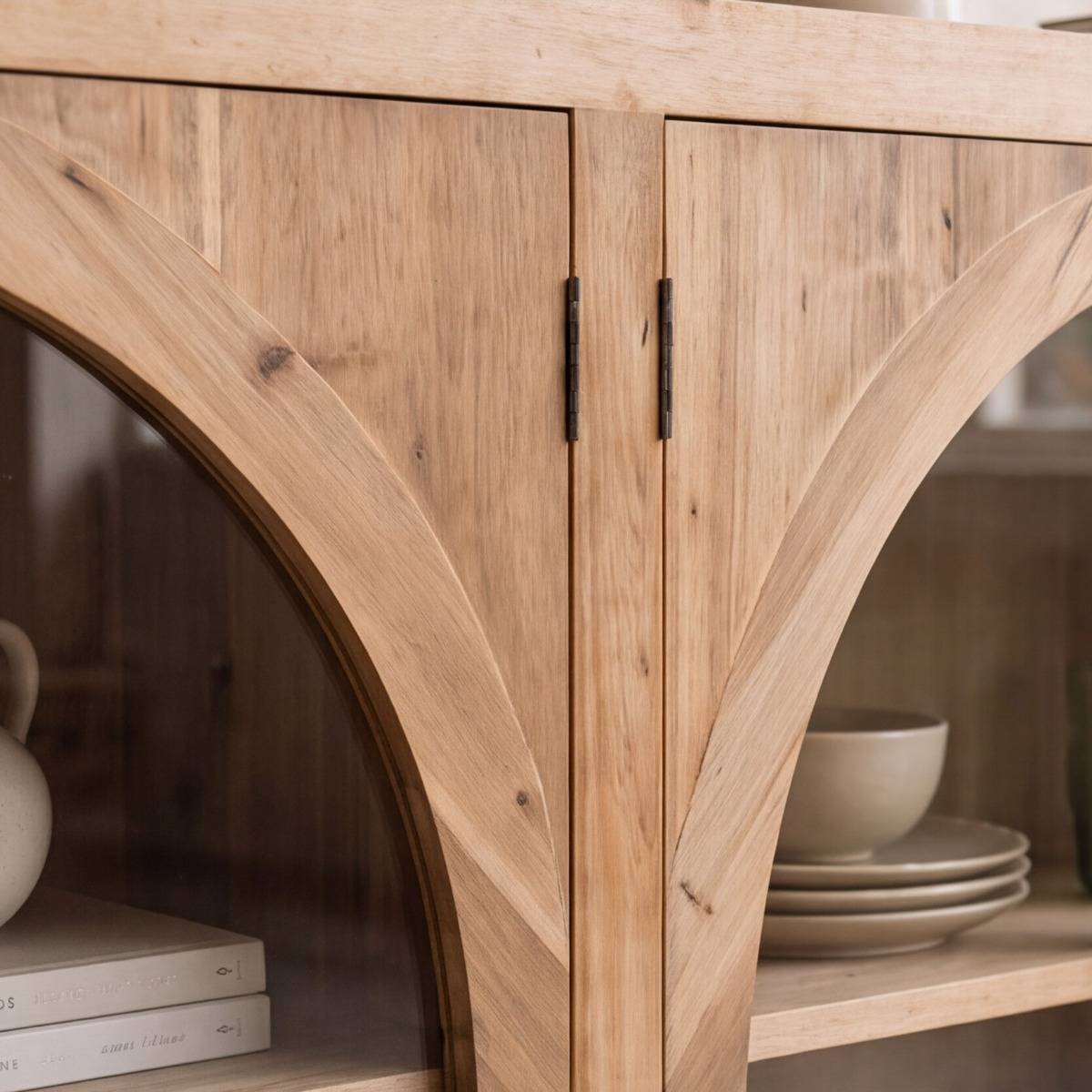Buffet vitré en bois recyclé Sigrid