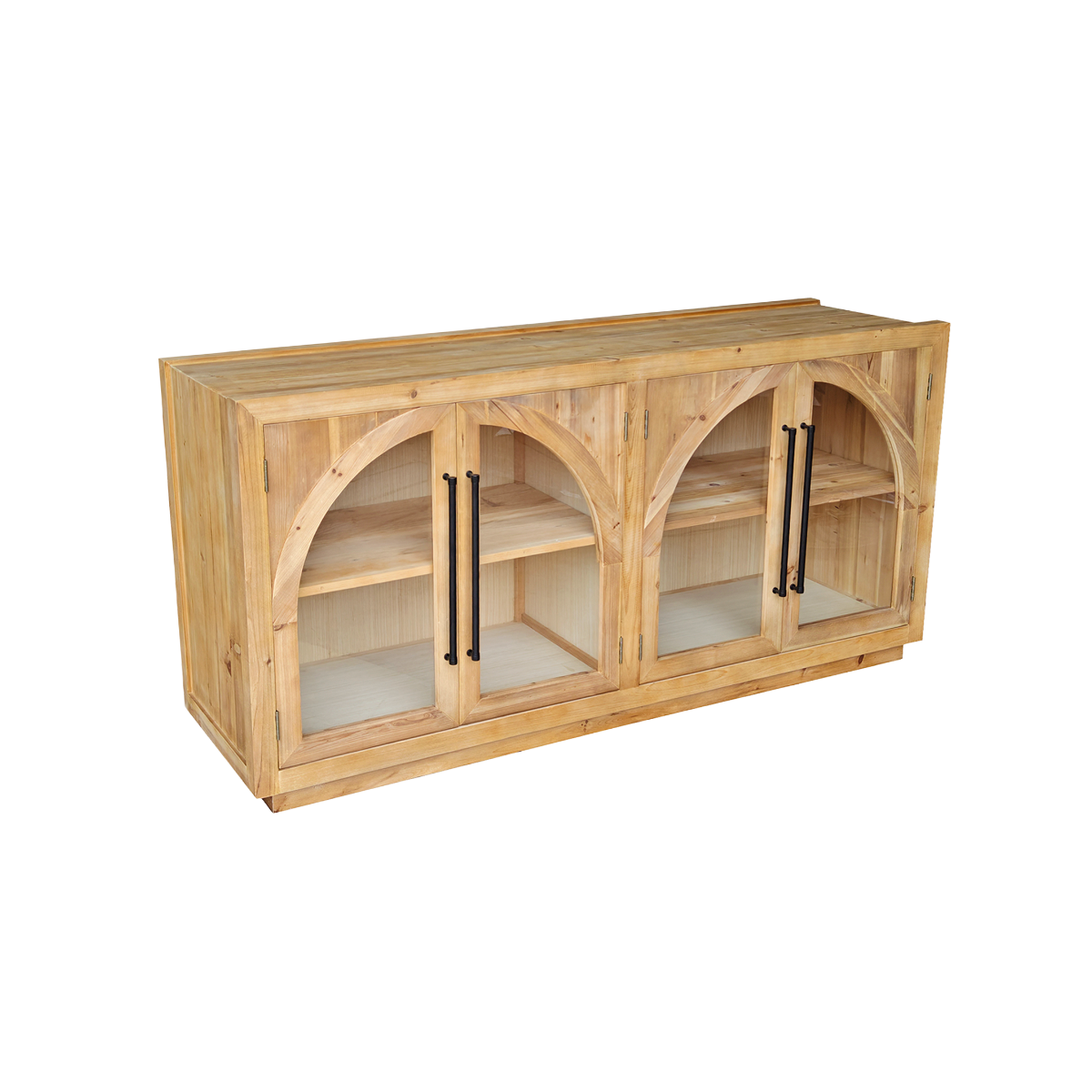 Buffet vitré en bois recyclé Sigrid