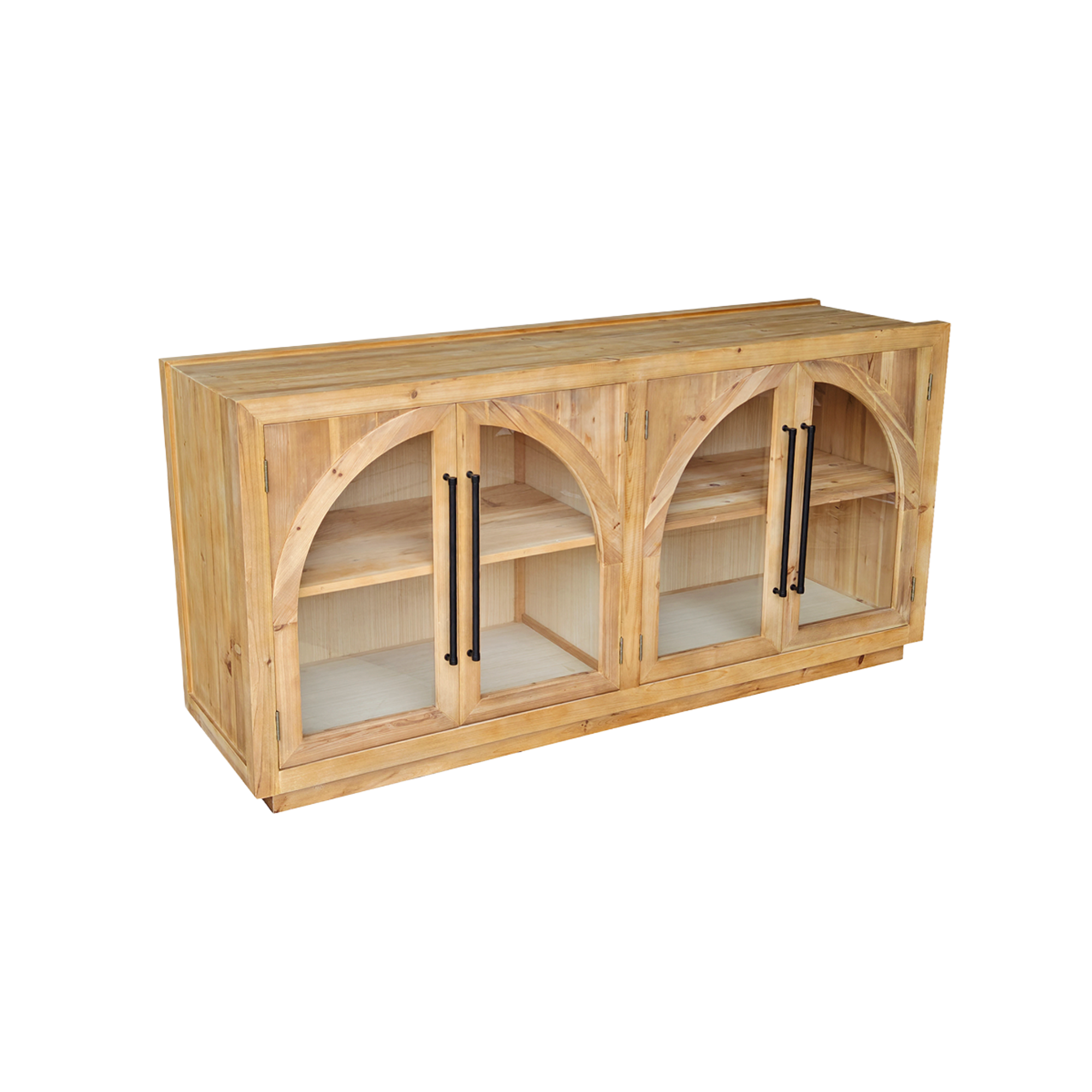 Buffet vitré en bois recyclé Sigrid