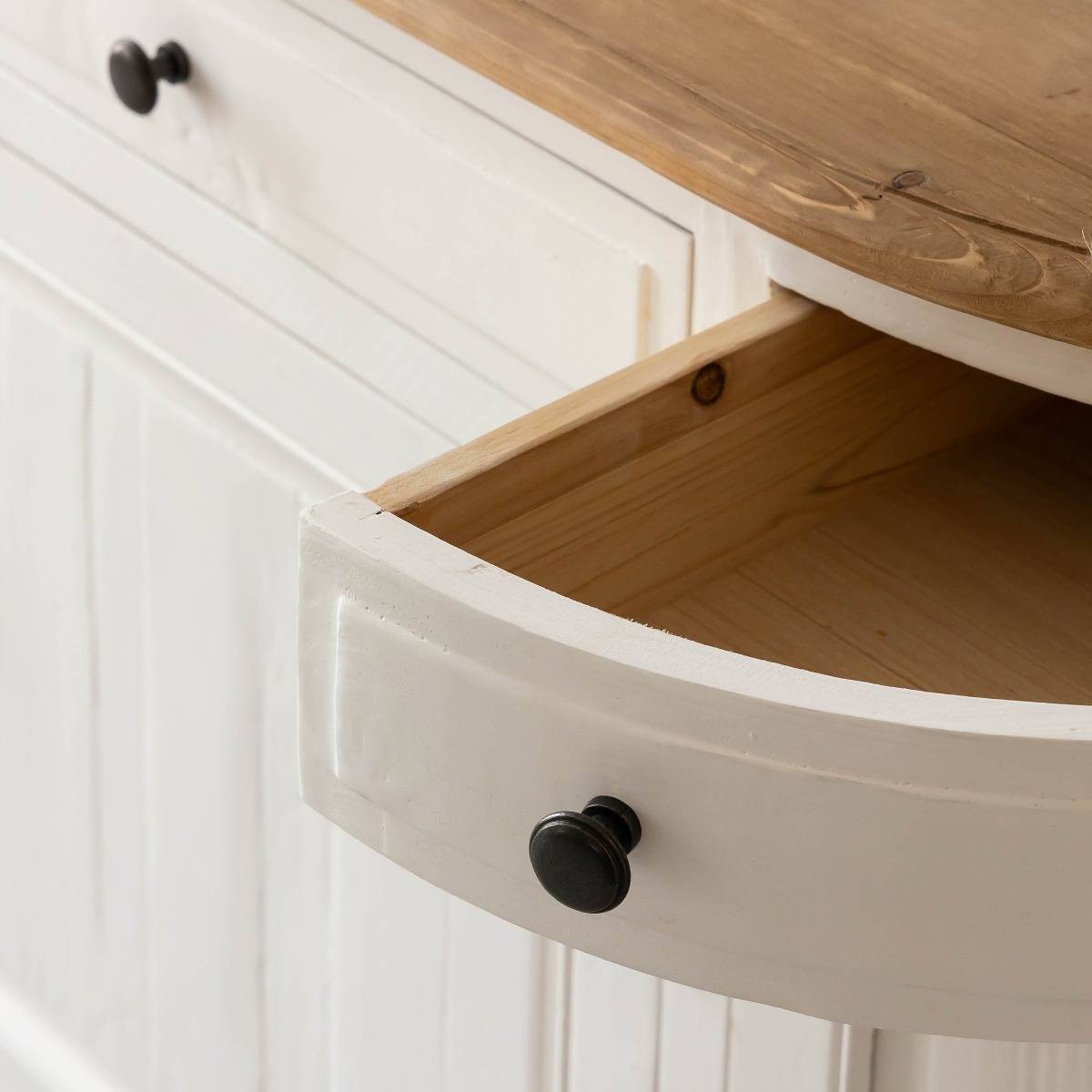 Buffet en bois recyclé blanchi 225 cm Garance