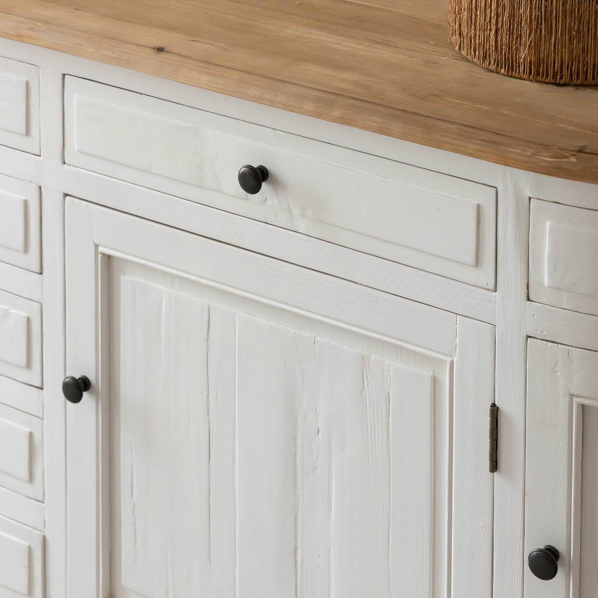 Buffet en bois recyclé blanchi 225 cm Garance