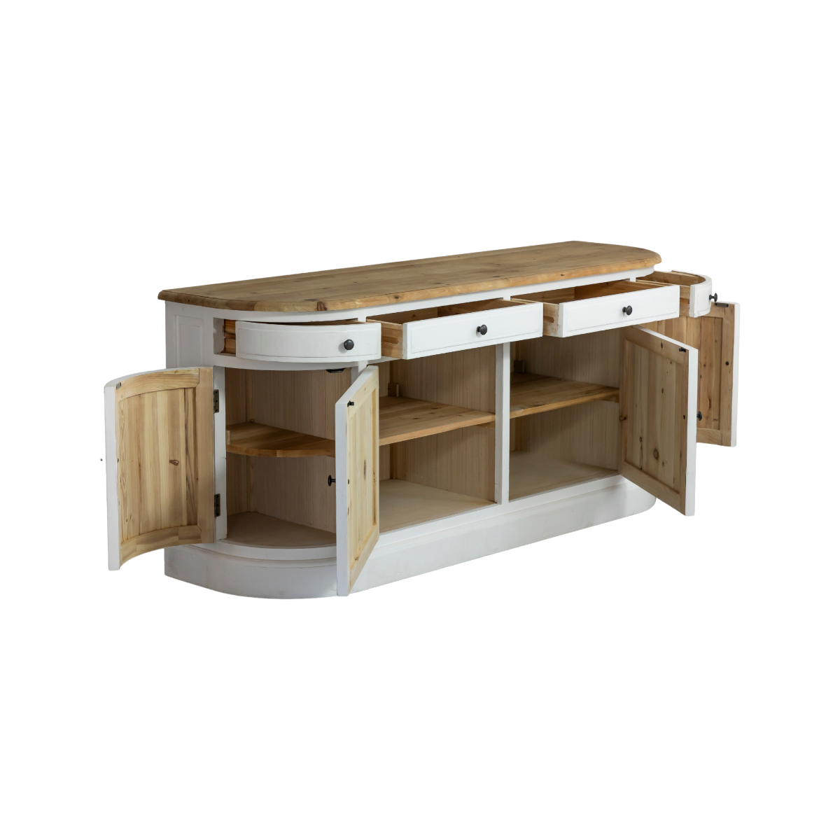 Buffet en bois recyclé blanchi 180 cm Garance