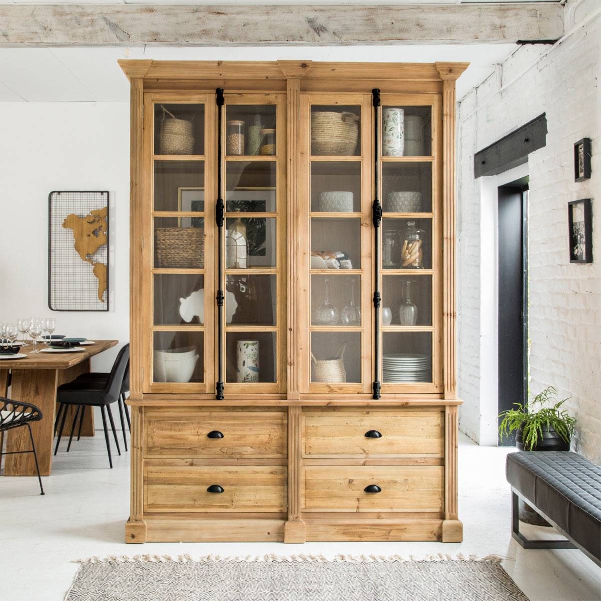 Vaisselier en bois recyclé Alba