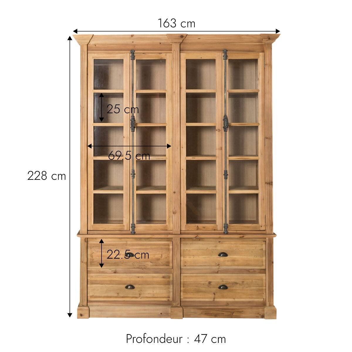 Vaisselier en bois recyclé Alba