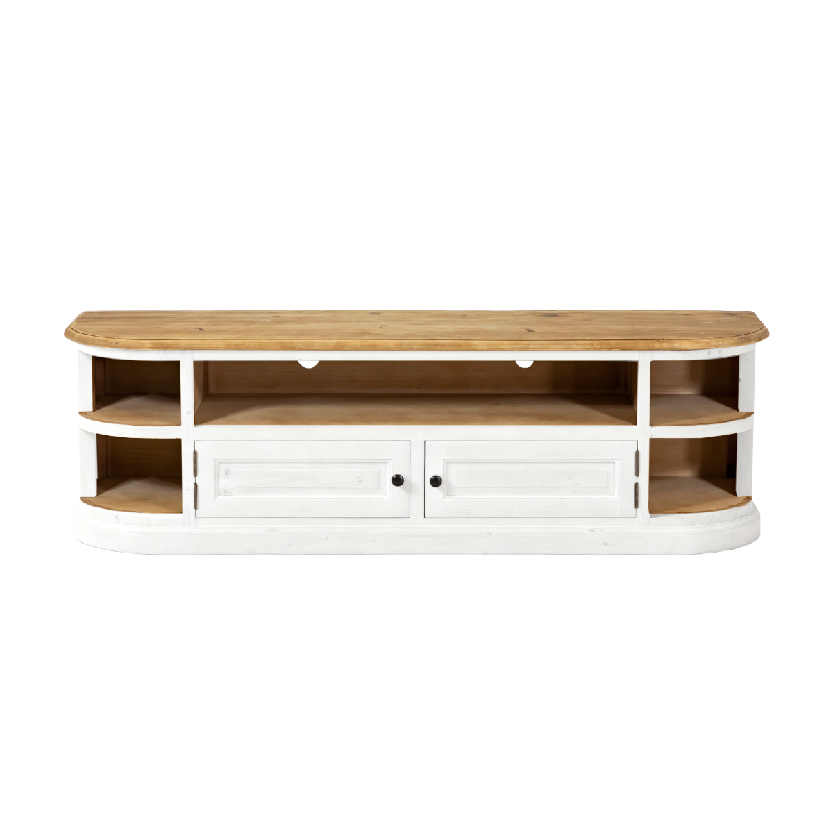 Meuble TV en bois recyclé blanchi Garance