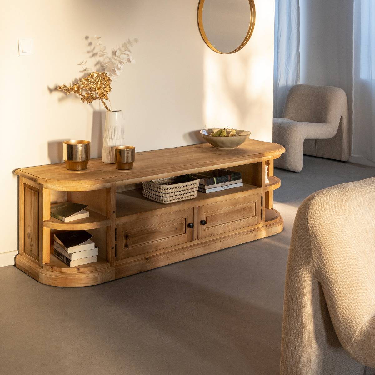 Meuble TV en bois recyclé Garance