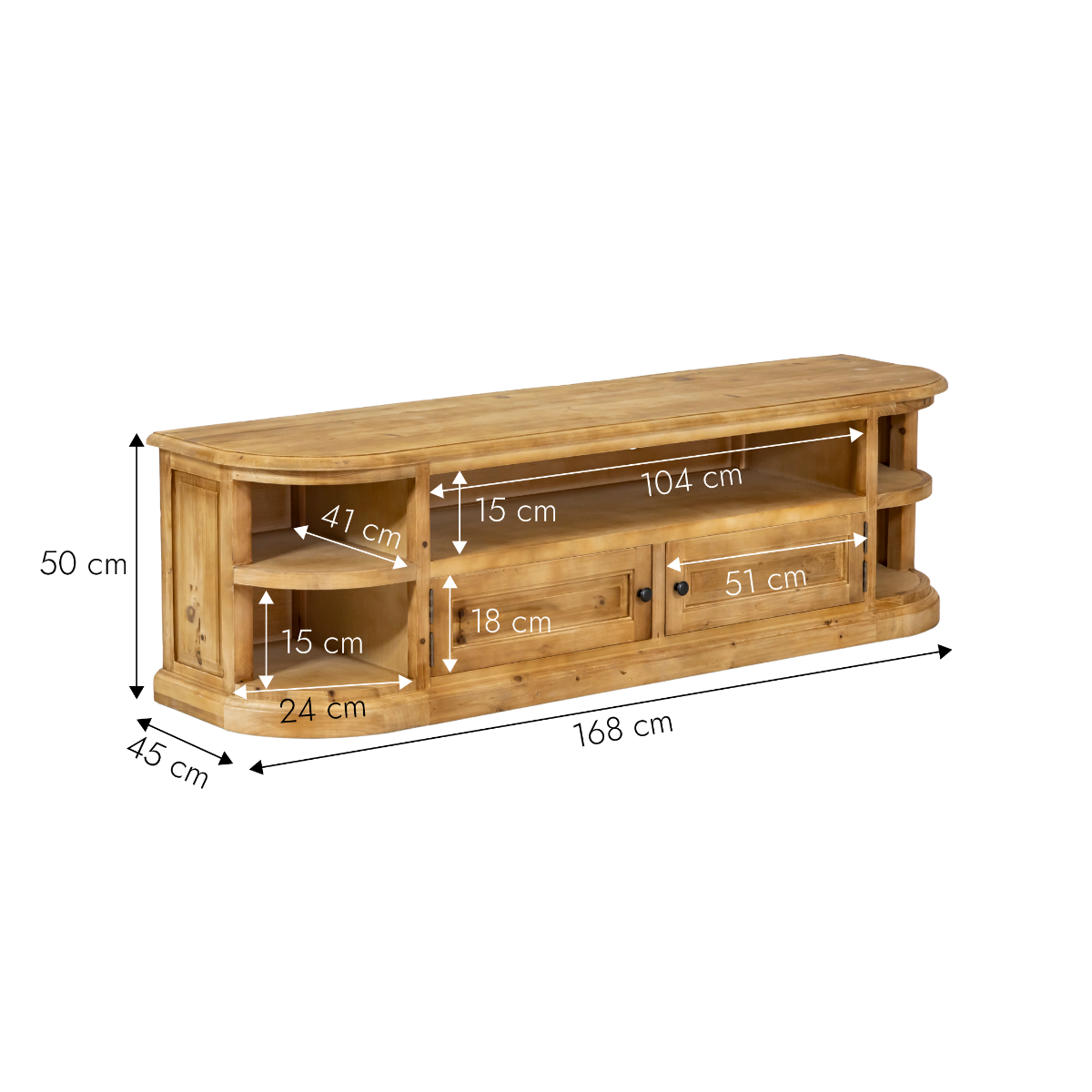 Meuble TV en bois recyclé Garance