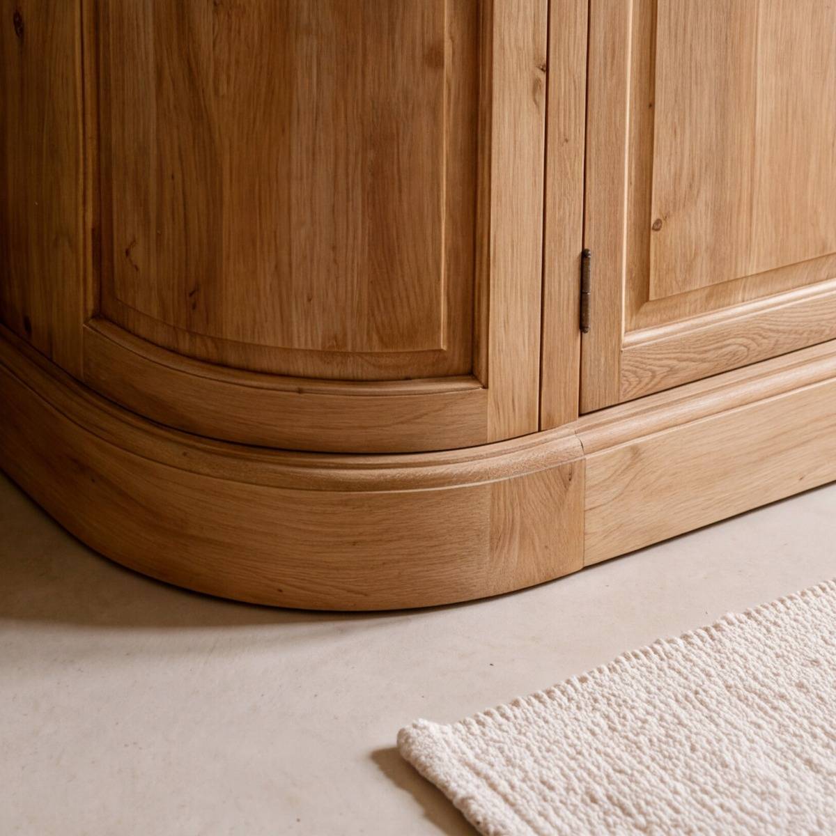 Meuble sous vasque en bois recyclé et marbre Garance