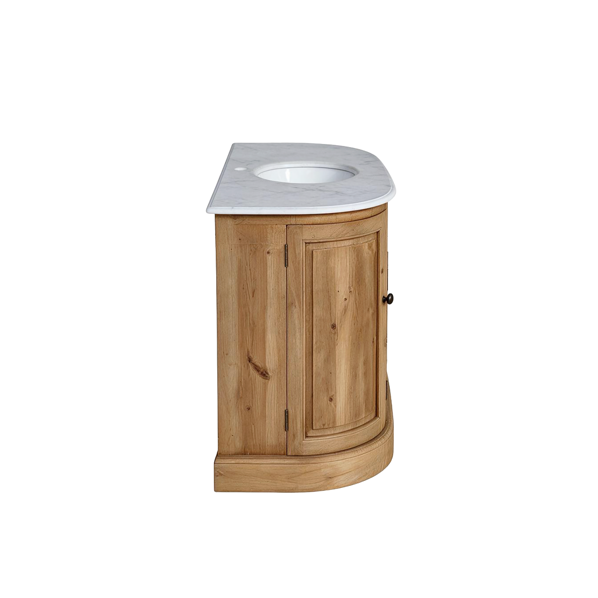 Meuble sous vasque en bois recyclé et marbre Garance