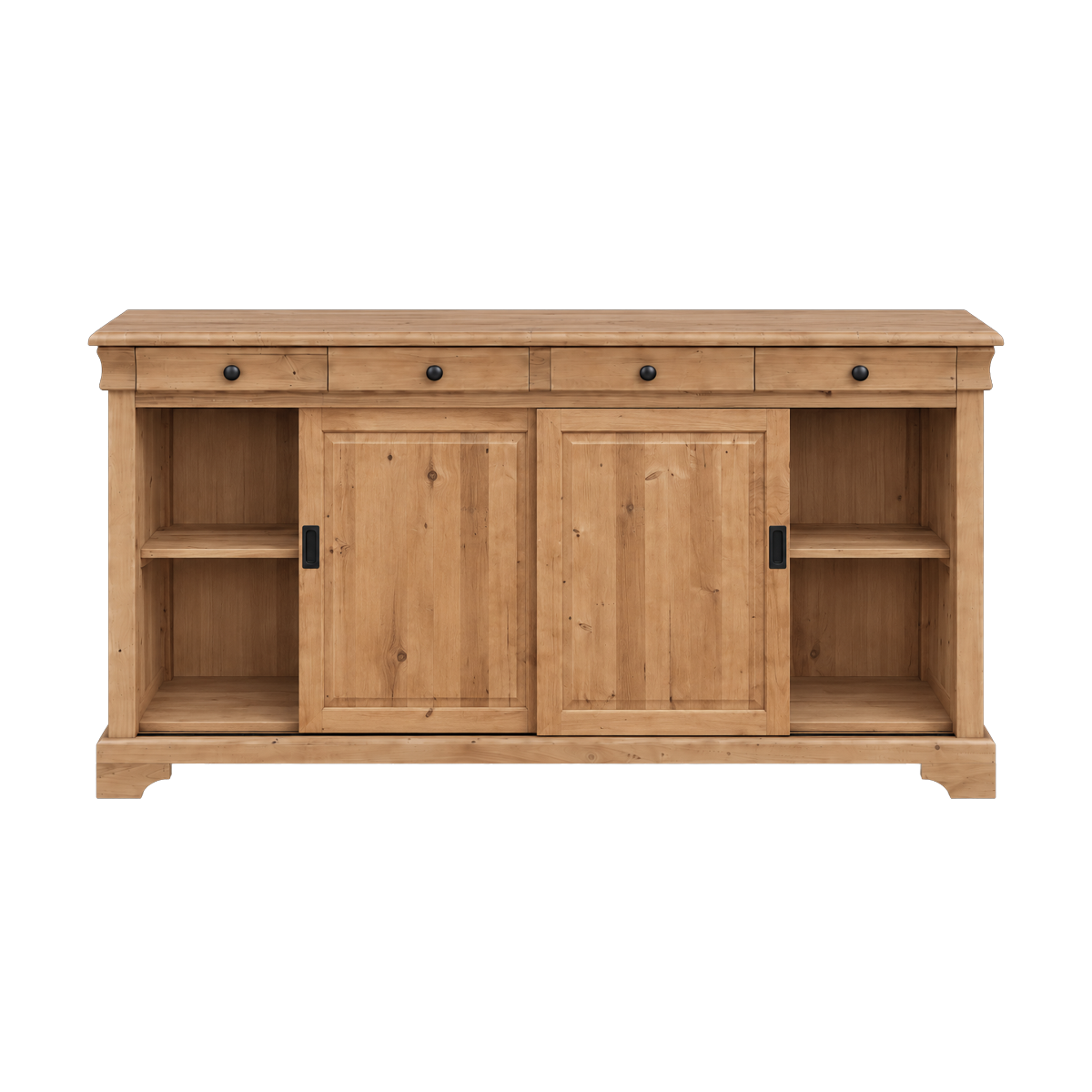 Buffet en bois recyclé avec portes coulissantes Garance