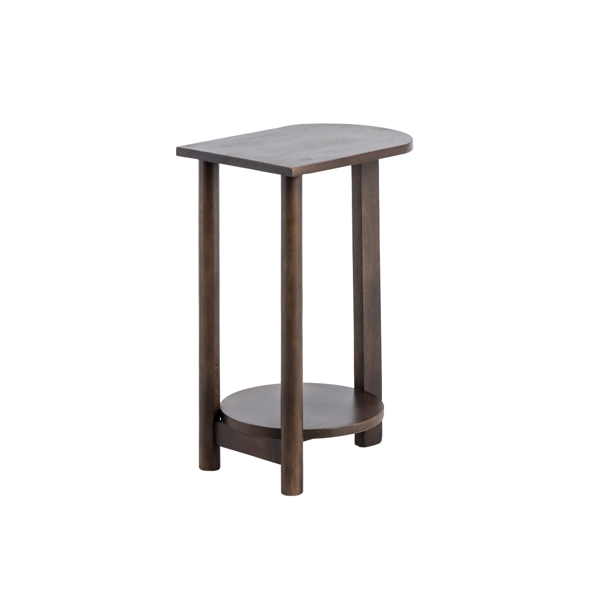 Table de chevet ovale en bois de manguier Sharon