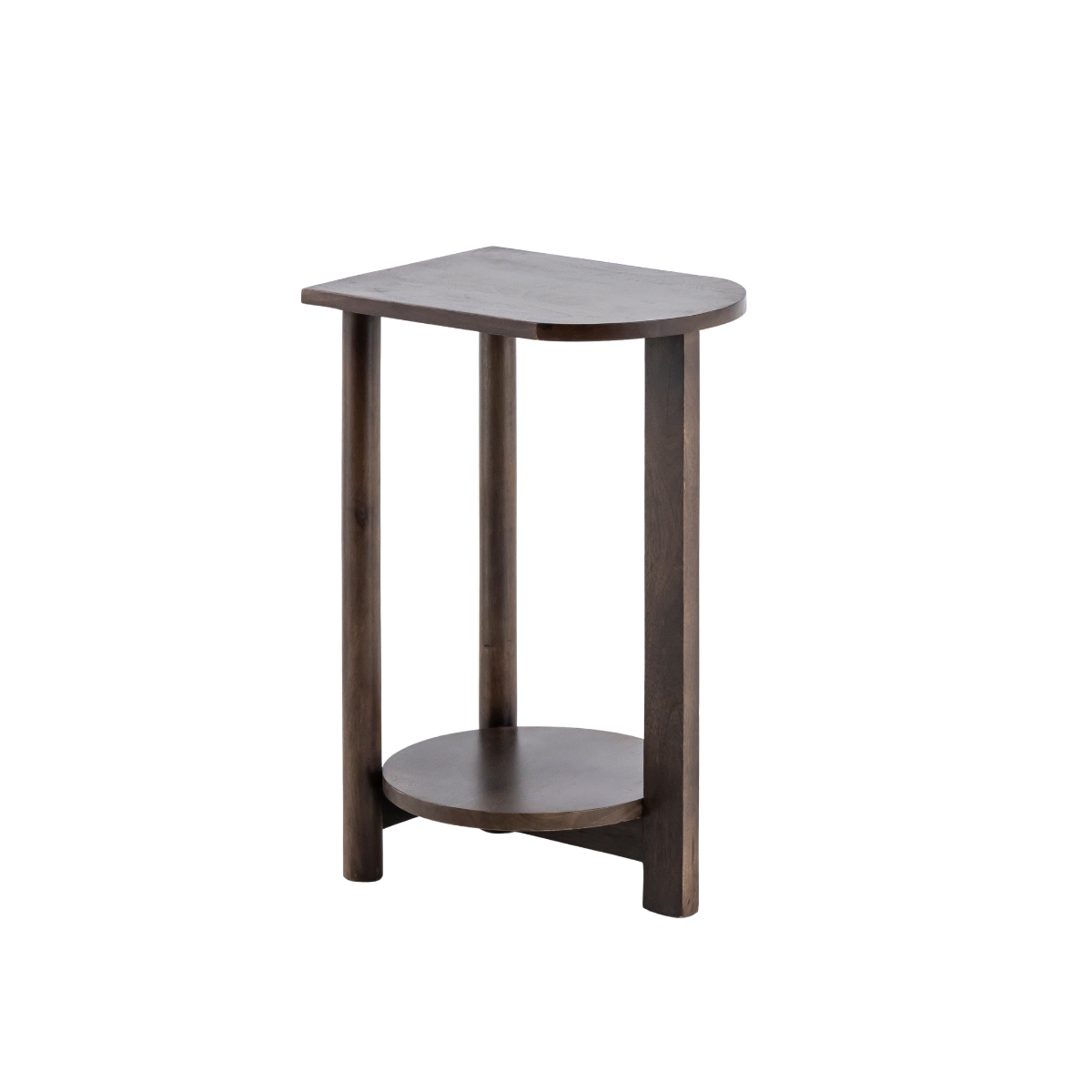 Table de chevet ovale en bois de manguier Sharon