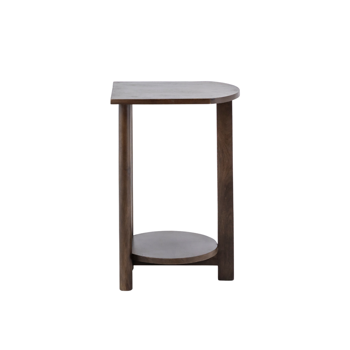 Table de chevet ovale en bois de manguier Sharon