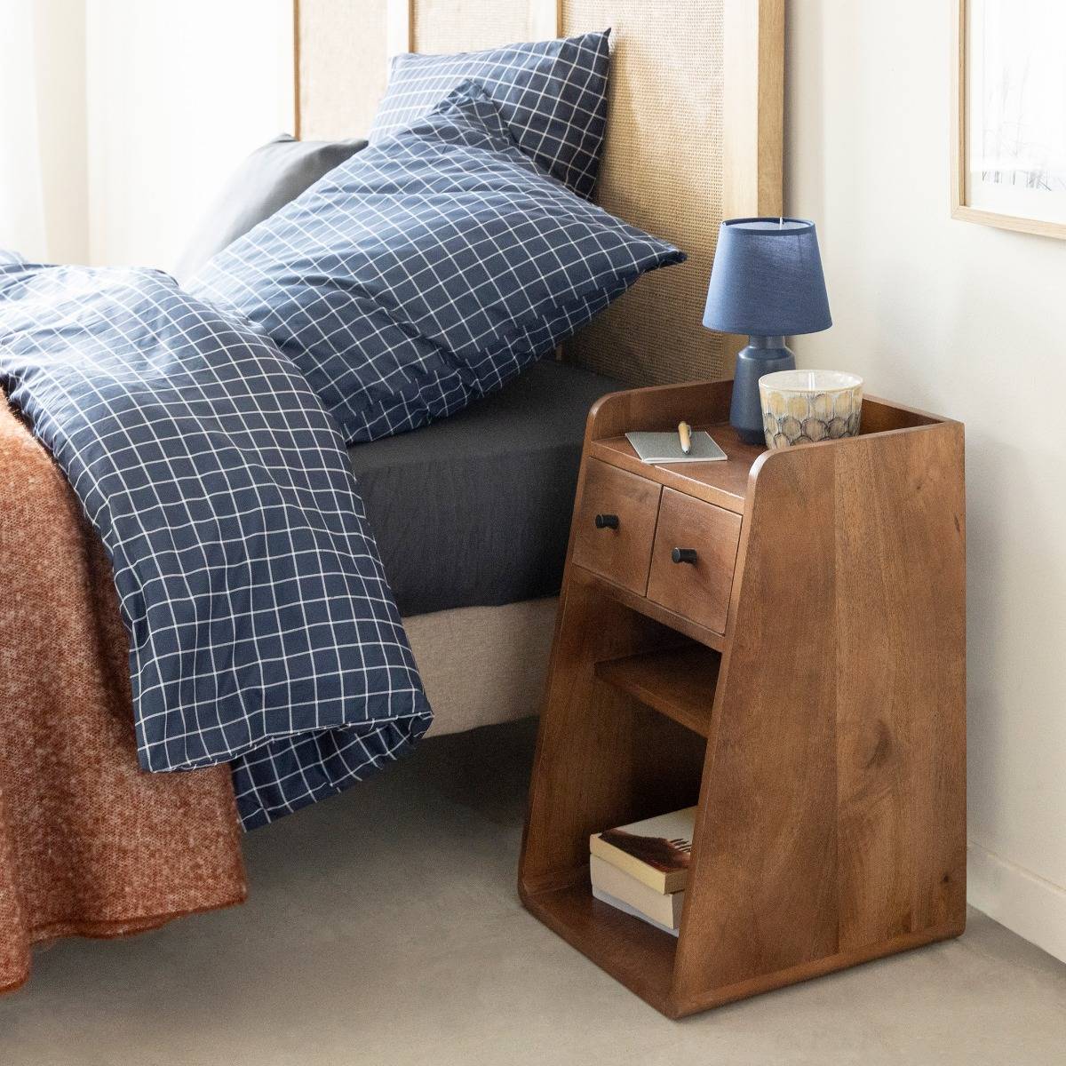 Table de chevet en bois de manguier Irène