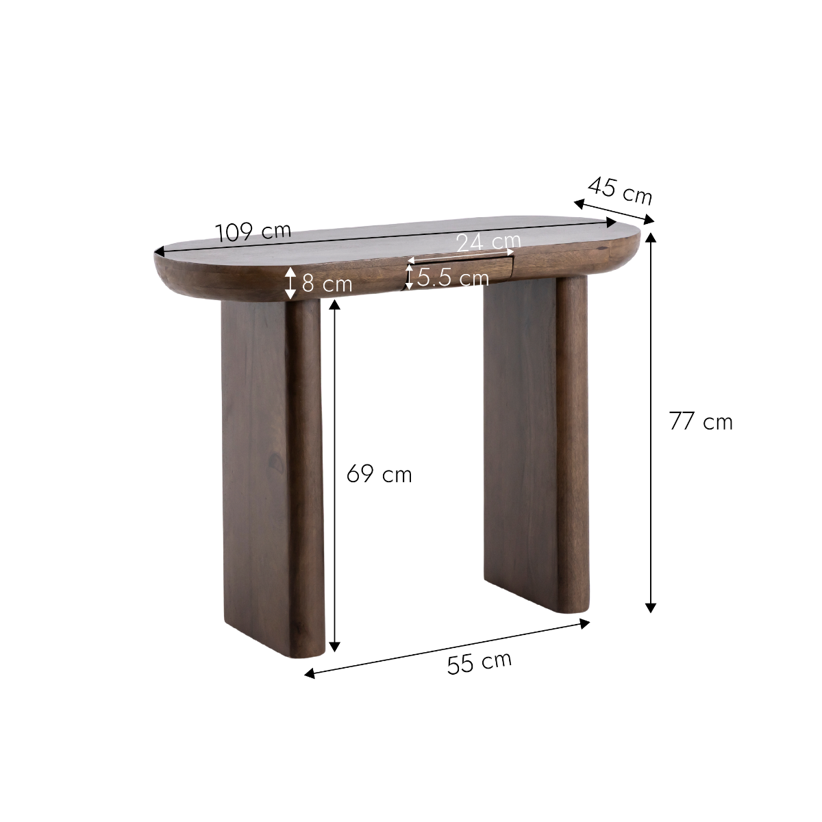 Console en bois de manguier Kate